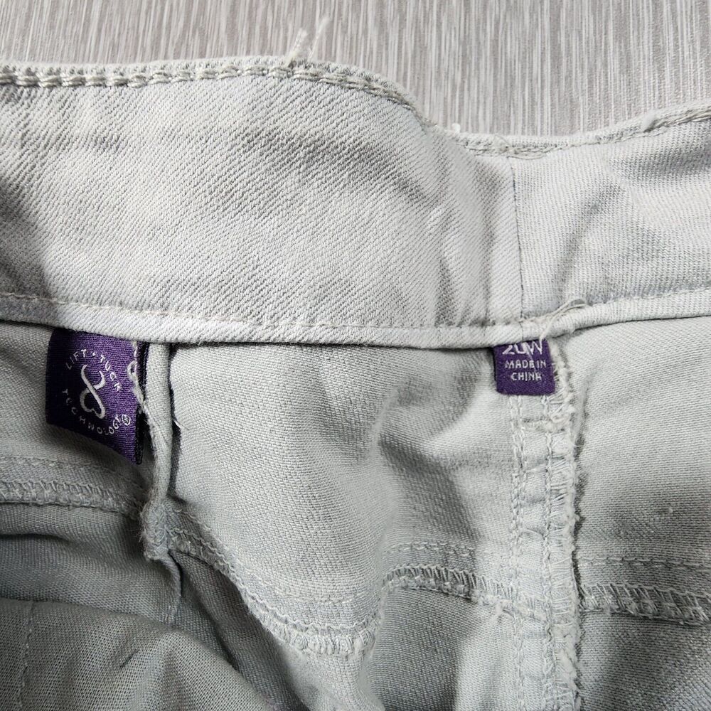 NYDJ Audrey Ankle Jeans Slim Straight Gray High Waisted Lift Tuck Women’s 20W - Picture 4 of 13